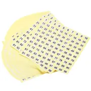 Round Number Stickers, 10mm Dia Number 1-100 Coated Paper Label 50 Sheets White