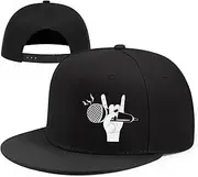 Tijeyi Motocross Dirt Bike Snapback Hats Adjustable Baseball Cap for Men Cool Motorcycle Skeleton Hat for Men Black Flat Bill