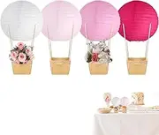 Hot Air Balloon Paper Lanterns Set - Baby Shower Paper Lanterns Centerpieces | Elegant Baby Shower Candy Box Decor for Christmas, Wedding