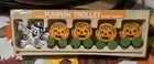 Vintage Kmart Halloween Wooden Pumpkin Trolley Candleholder Train-New In Box!