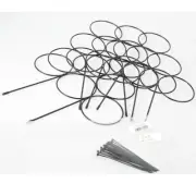 Garden Trellis 4Pcs Iron Climbing Vine Frame with 20Pcs Black Ties Garden xiZLG