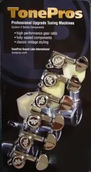 GKL60K-N TonePros Locking Tuning Machines 6 In-Line, Nickel