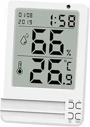 SUPVOX Night Light Digital Indoor Hygrometer for Home Office Bedroom Living Room No Battery Needed