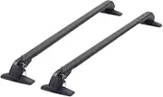 1 Pair Universal Vehicle with Lock Car Roof Mounting Rack Rail Bar Black Aluminum Luggage Compatible for Carrier Top Car Rack Modification Part(A3)