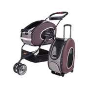 IBIYAYA 5-in-1 Combo EVA Pet Carrier/Pram/Stroller Backpack - Chocolate