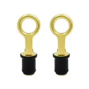 2 Pieces Universal Brass Handle Rubber Plug Kayak Marine Drain Holes Stopper
