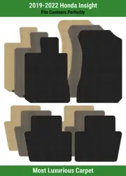 Lloyd Luxe Front & Rear Row Carpet Mats for 2019-2022 Honda Insight (for: Honda)