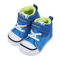 在飛比找momo購物網優惠-【布布童鞋】Moonstar日本藍色帆布寶寶中筒機能學步鞋(
