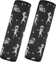 Car Seat Belt Pads Covers Set of 2 Soft Unique Car Safety Seat Belt Strap Shoulder Pad Backpack Shoulder Strap Pad Cover Car Accessories for Women Men Kids M Cute Mummy Pattern Halloween 1118229593