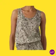 VERO MODA Women's Tank Top, Sleeveless, Soft Fabric, Beige, Oatmeal/Army, Small