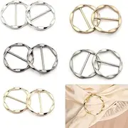 10 Pcs Silk Scarf Ring Clip, BetterJonny T-Shirt Tie Ring Clips for Women, Fashion Circle Metal Scarf Ring and Slide Tshirt Twist Knot Clip Buckle Clothing Ring Wrap Holder