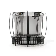 VULY Thunder 2 Pro Medium 12ft Springless Trampoline with Enclosure - Round Kids Trampolines Bundle With Basketball Hoop
