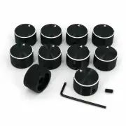10PCS SOLID Aluminum Home Vintage Amplifier Audio Rotary Cap VOLUME KNOB 6.4mm