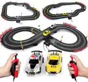 Slot Car Race Track Set Electric Powered Race Track Dual Racing Car Track Set