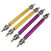 2 Pieces Universal Adjustable Front Rear Bumper Lip Splitter Rod Strut Tie Bar Support 30 PURPLE