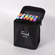 Professional Dual-Tip Marker Set - 24 Colors with Color-Coded Caps for Easy Iden