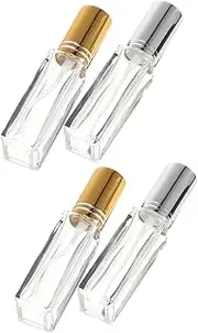 Healeved 10ml Glass Perfume Bottles for Refill Set of 4 Leak Proof Travel Spray Bottles