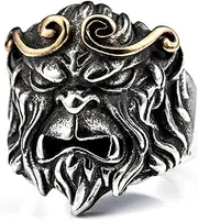 [ZMY Home] Stainless Steel Ring - Alien Design Jewelry, Metal, No Gemstone