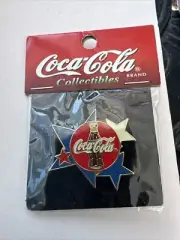 Coca Cola Stars Coke Bottle Lapel Hat Pin
