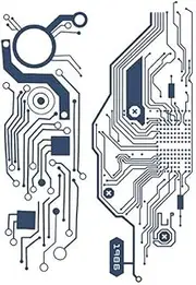 Herbal Tattoo Stickers Semi-Permanent Robot Circuit Board Large Picture Juice Stickers Long-Lasting