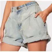 ONE TEASPOON kansas streewalker 80s denim shorts size 24 New Nwt Womens Casual