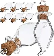 CLISPEED 30pcs Glass Wishing Bottles with Cork Stoppers Versatile DIY Craft Storage Jars for Drifting Candy Perfume Home Decor Unique Decorative Glass Drift Bottles with Hooks