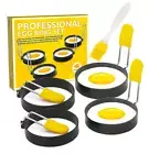 Egg Ring Set Egg Rings for Frying Eggs Pancake Mold 4 PCS Nonstick Egg Rings for