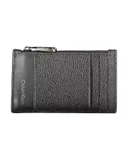 Calvin Klein lim Card Holder Leather Wallet - Wallets & Pouches - Black -Size