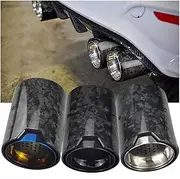 1 Pcs Forged Carbon Fiber Exhaust Tip Compatible For M2 F87 M3 F80 M4 F82 F83 M135i M235i M335i M240i M435i Car Muffler Tips(Gold)