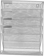 TOGEVAL Household Wall Hanging File Organizer Mesh Design File Holder Office Multi-layer File Container