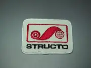 STRUCTO BLACK RED & WHITE IRON SEW ON PATCH