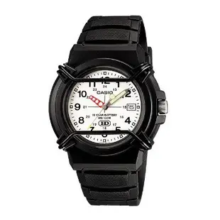 【CASIO 卡西歐】復古軍用運動錶 白面 HDA-600B-7BVDF