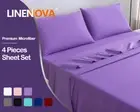 2000TC Flat Fitted Bed Sheet Set / Quilt Cover S/Double/Q/K/KS 2024 New