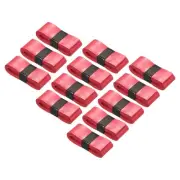 12Pcs Tennis Racket Grip Tape PU 43.3" Stretchy Non-Slip Absorb Sweat Red