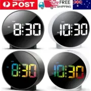 Large LED Display Digital Alarm Clock Snooze Battery/USB Powered Bedside Clock