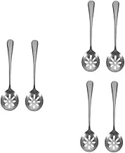 NOLITOY 3sets Ergonomic Slotted Spoon Large Serving Spoon for Food Reusable Mini Utensils for Buffet Banquet Home 2pcs*3