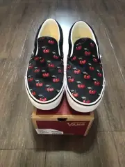 Vans Classic Slip-On Cherries Black Red Sz 9.5 - 13 VN0A4U38L6M Slip On Cherry x
