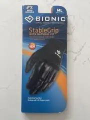 Bionic Golf Glove StableGrip Black Men’s Left ML Brand New 2X More Durable
