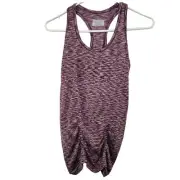 Athleta Purple Fastest Track Spacedye Athletic Racerback Tank Womens Size L
