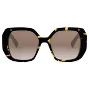 Bulgari Geometric Frame Sunglasses 54 Brown