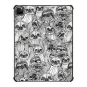 iPad Pro 12.9-inch (5th/6th gen) iPad Impact Case just sloths black white iPad