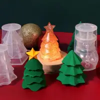 在飛比找蝦皮購物優惠-聖誕樹 矽膠模 滴膠 石膏 模具  擴香石 矽膠模 翻糖模 