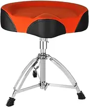Adjustable Height Drum Throne with Padded Seat for Adults Double Braced Tripod Legs for Stability