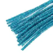 Factory Direct Craft Turquoise Metallic Tinsel Pipe Cleaners | 150 Pieces