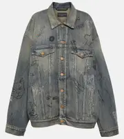 [Balenciaga] Balenciaga Embellished denim jacket AU 14 blue