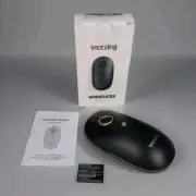 VicTsing Wireless Ergonomic Mouse Mice Noiseless For PC Laptop Black & Gold NIB