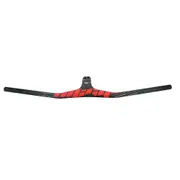 Carbon Bicycle Riser One-Shaped Integrated Handlebar with Stem 3K Black Matte Carbon Handlebar 720X80mm black red