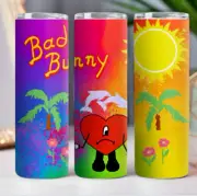 Bad Bunny un verano sin ti Album Cup Mug Tumbler 20oz Thermal Lid w/ Straw