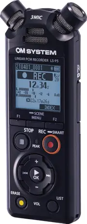 OM SYSTEM LS-P5 Linear PCM Recorder Black