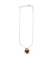 Yellow Gold Heart Diamond Necklace